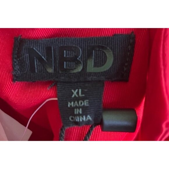 NBD Elodie Red Satin Corset Cocktail Maxi Dress Size XL Revolve Party Event - Picture 10 of 13